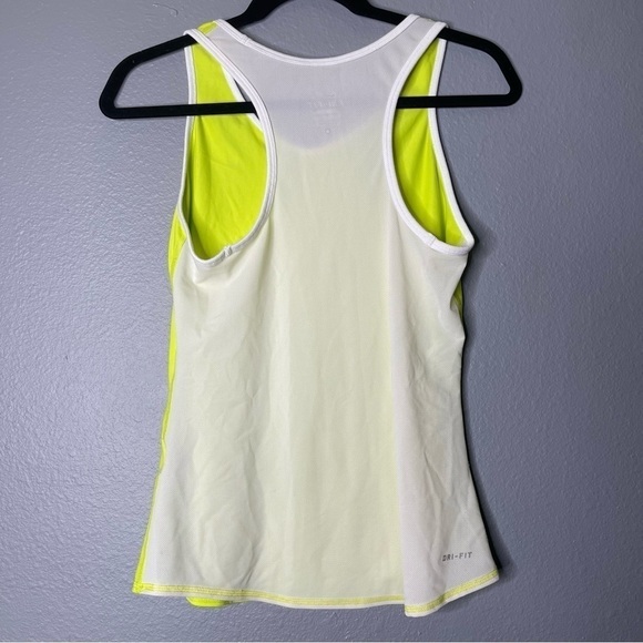 Nike Dri Fit Neon Green Running Tank Top - Picture 4 of 4